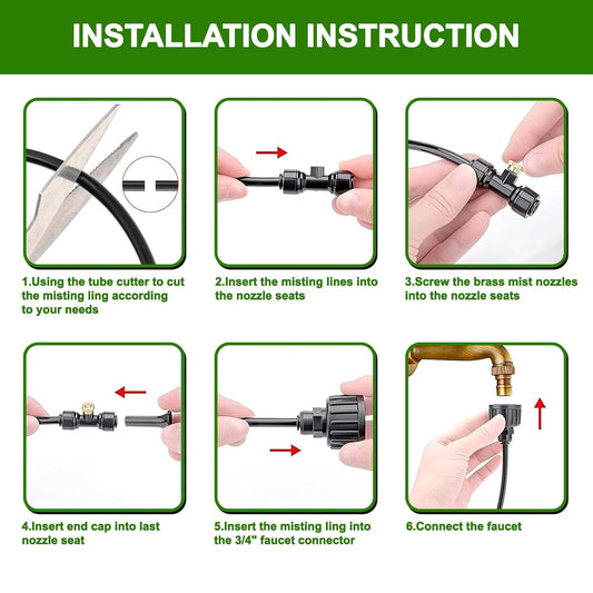 Misters For Outside Patio Outdoor Misting Cooling System For Patio Garden Greenhouse Trampoline