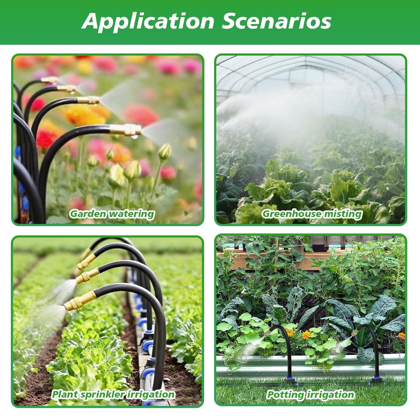 360 Adjustable Irrigation System Kit Garden Watering System Drip Irrigation Kit For Garden, Yard, Lawn, Greenhouse, Plants