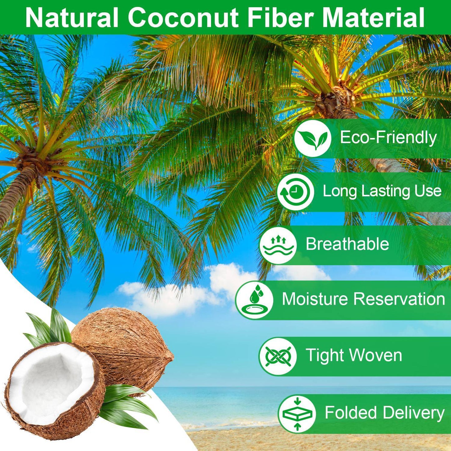 3Pcs Trough Coco Liners For Planters Coconut Coir Planter For Window Box Hanging Trough Basket Half Moon Planter Liner Replacement For Garden Fence Flower Vegetable