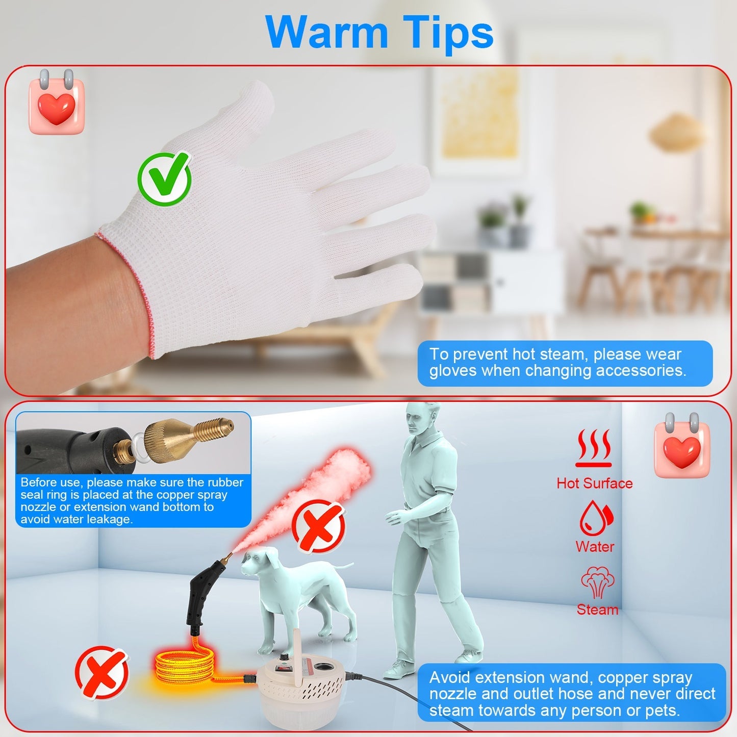 1Pc 2500W Handheld High Temperature And Pressure Steamer Cleaner With 1400ML Tank 9 Accessories 6 Steam Levels For Dirt Grease Grout Tile Floor Couch Car