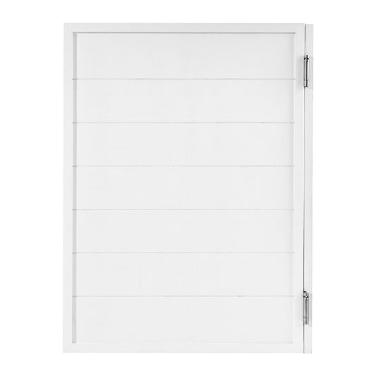 Saloon Doors, 32"W X 42" H Single Swinging Cafe Interior Doors, Square Design Premium Pine Wood, With Hinges & Hardware Kit, Easy To Install, For Hallway Kitchen Bar Pub Entrance, White