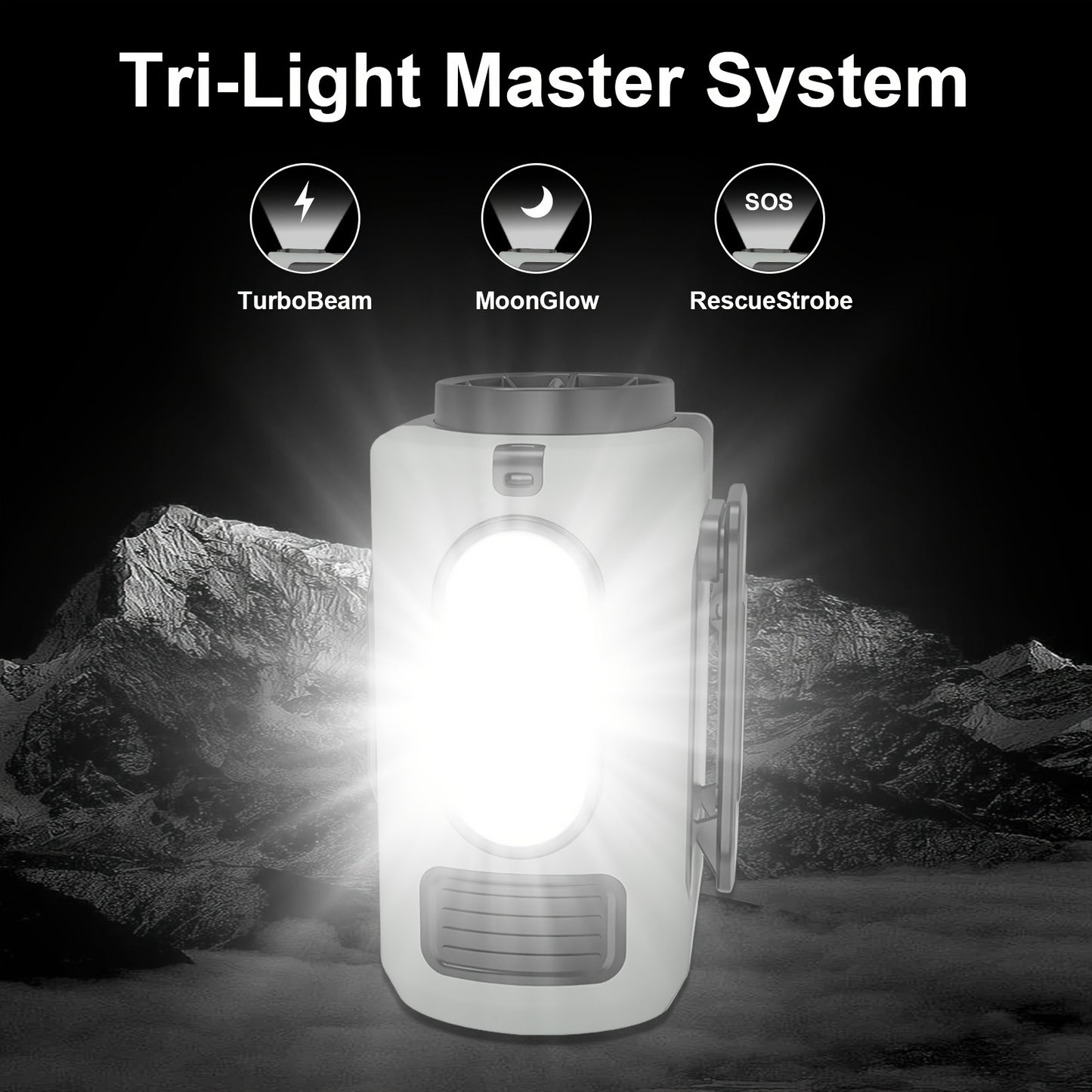 16, 000 Rpm 10000mAh Portable Waist Fan, Clip On Wearable Belt Personal Fan, Rechargeable Battery Powered, With 5 Speed Levels And A Flashlight, Suitable For Outdoor Camping And Traveling Gray