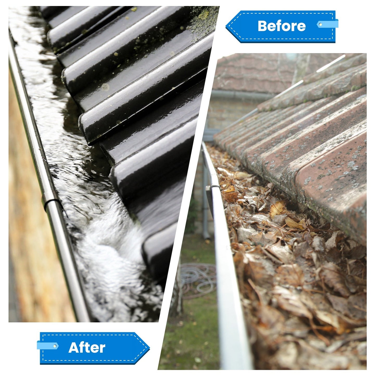 1Pc 11FT Gutter Cleaning Brush With Telescoping Handle Rain Gutter Cleaner Extendable Gutter Cleaning Tool From The Ground With 2 Angled Brushes Anti Slip Gloves Goggles